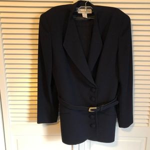 Beautiful navy blue Christian Dior suit, size 6